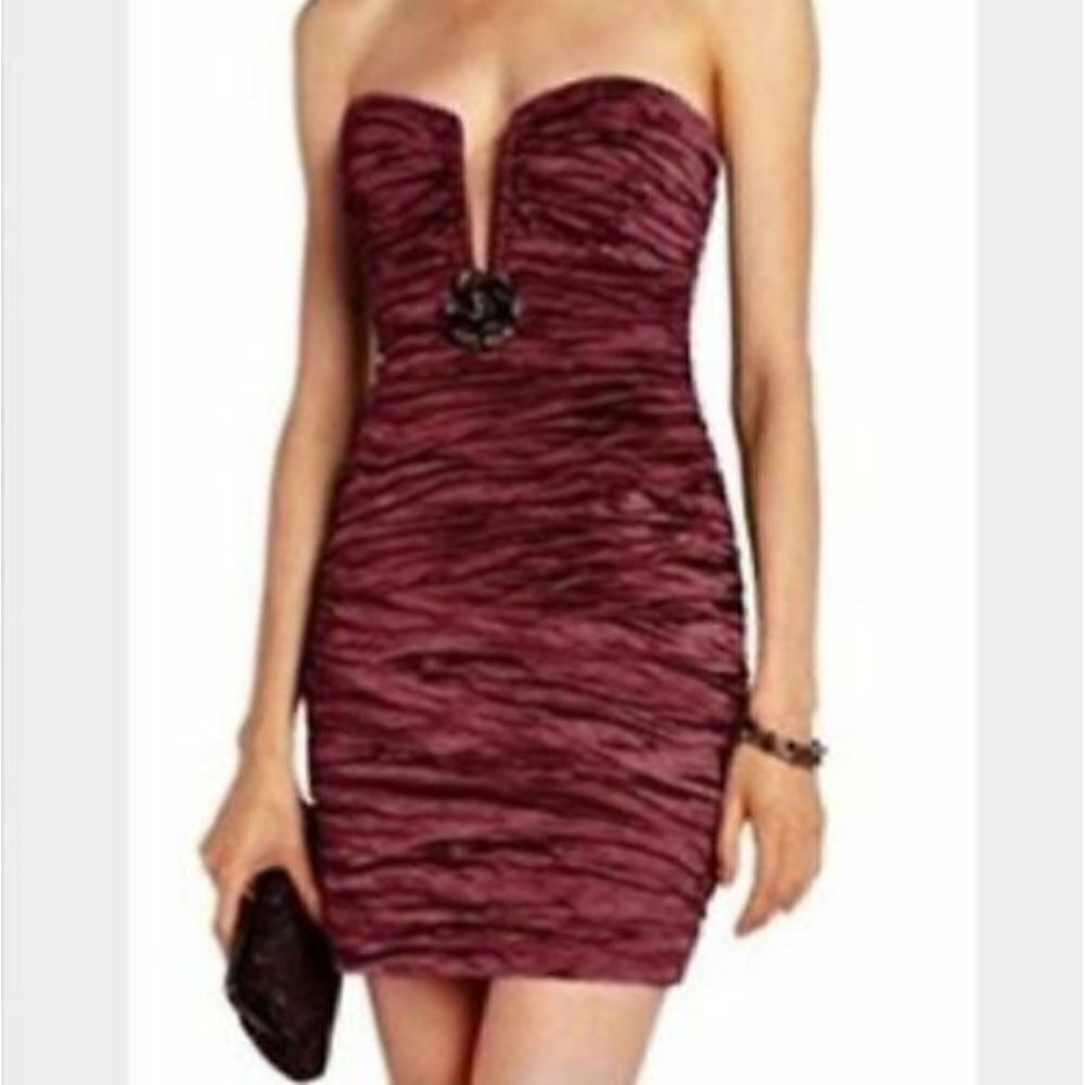BCBG MaxAzria Tristina Ruby Ruched Straple…